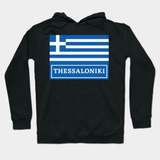 Thessaloniki City with Greek Flag Hoodie